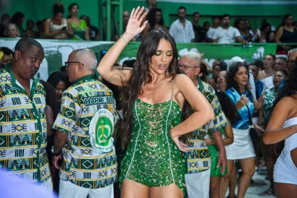 Rafa Kalimann durante seu último ensaio na quadra da Imperatriz Leopoldinense